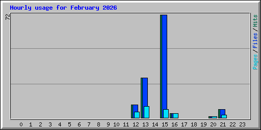 Hourly usage for February 2026