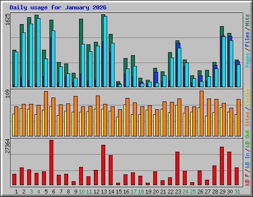 Daily usage for January 2026