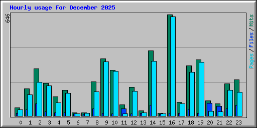 Hourly usage for December 2025