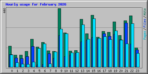 Hourly usage for February 2026