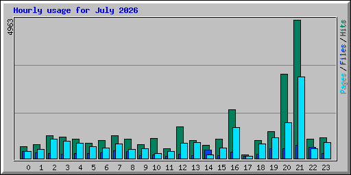 Hourly usage for July 2026