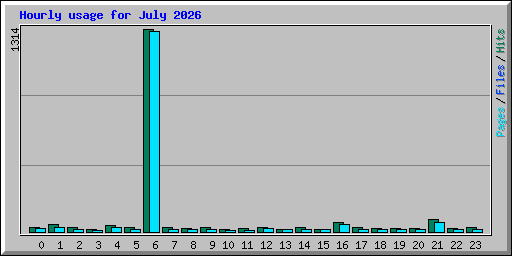 Hourly usage for July 2026