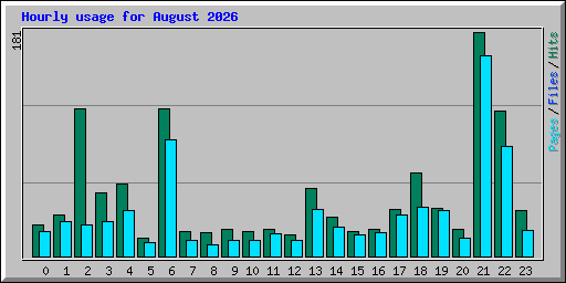Hourly usage for August 2026